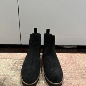 Black Suede Chelsea Boots